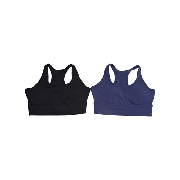 Everlane The Perform Longline Bra BUNDLE Black Navy Blue Womens Small Workout - Picture 2 of 4